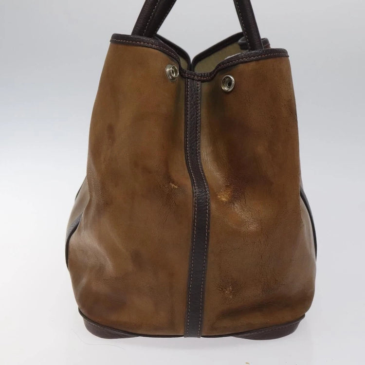 Vintage Hermes Worn In Leather Garden Party Tote