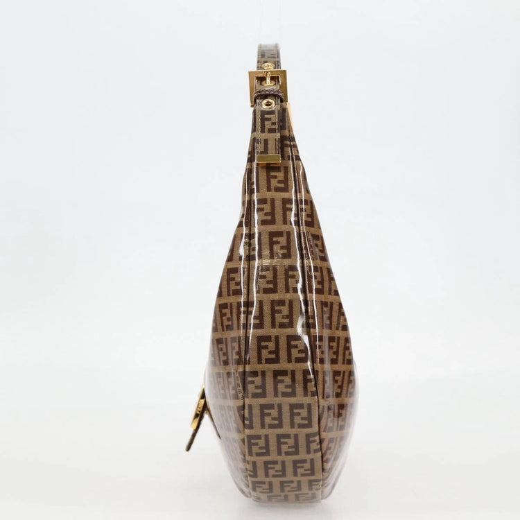 Vintage Fendi PVC Crescent Shoulder Bag
