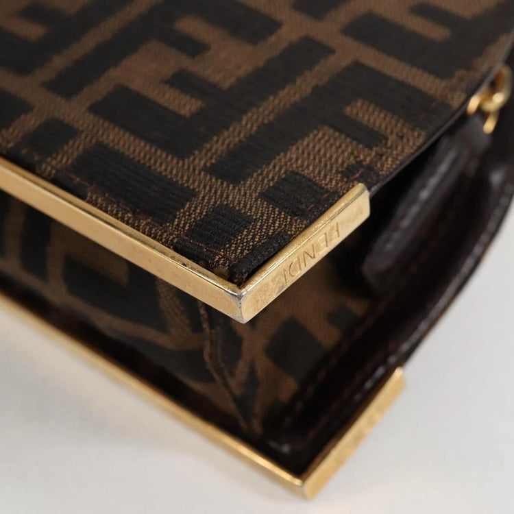 Vintage Fendi Canvas Crescent Clutch