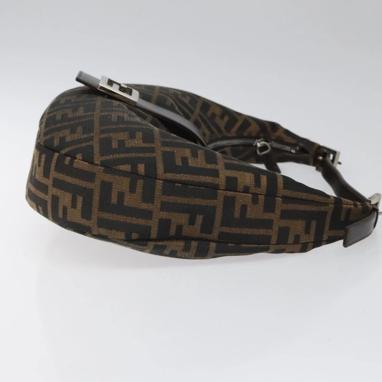 Vintage Fendi Zucca Canvas Hobo Shoulder Bag