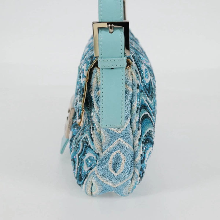 Vinage 2004 Fendi Turquoise Beaded Baguette