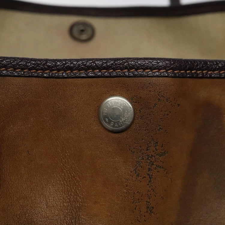 Vintage Hermes Worn In Leather Garden Party Tote