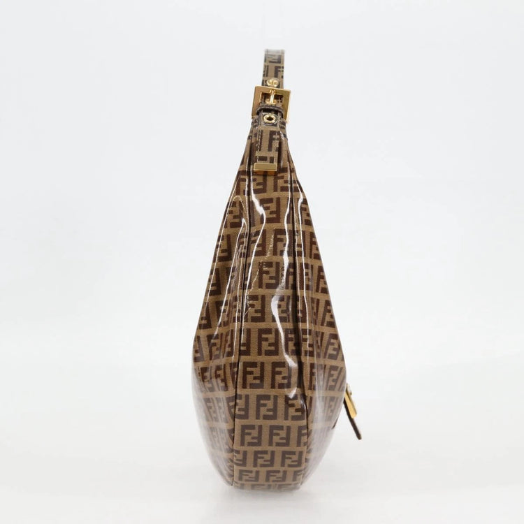 Vintage Fendi PVC Crescent Shoulder Bag