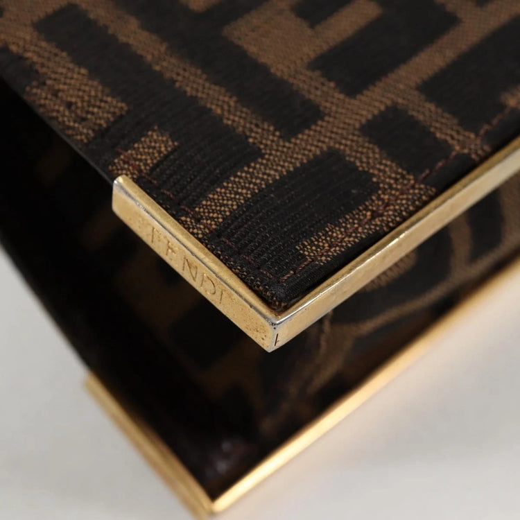 Vintage Fendi Canvas Crescent Clutch