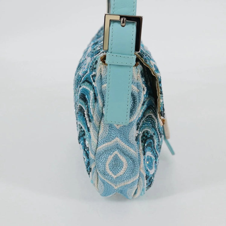 Vinage 2004 Fendi Turquoise Beaded Baguette