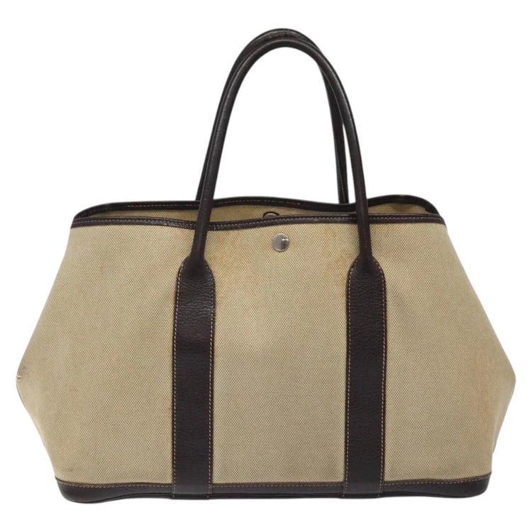 Vintage Hermes Worn In Canvas Garden Party Tote