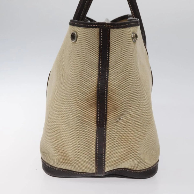 Vintage Hermes Worn In Canvas Garden Party Tote