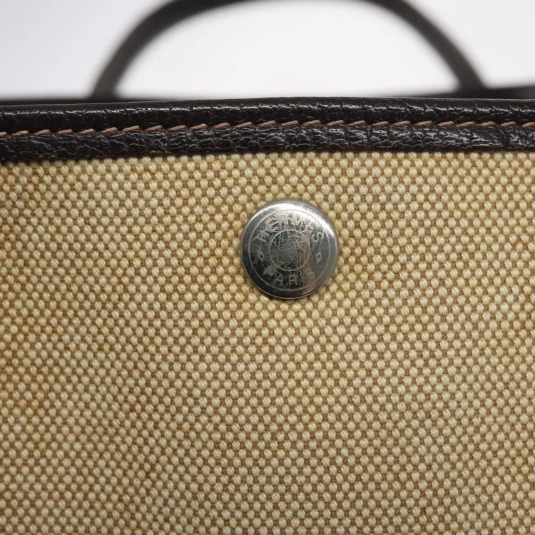 Vintage Hermes Worn In Canvas Garden Party Tote
