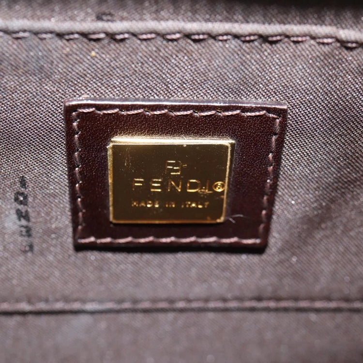 Vintage Fendi Canvas Crescent Clutch