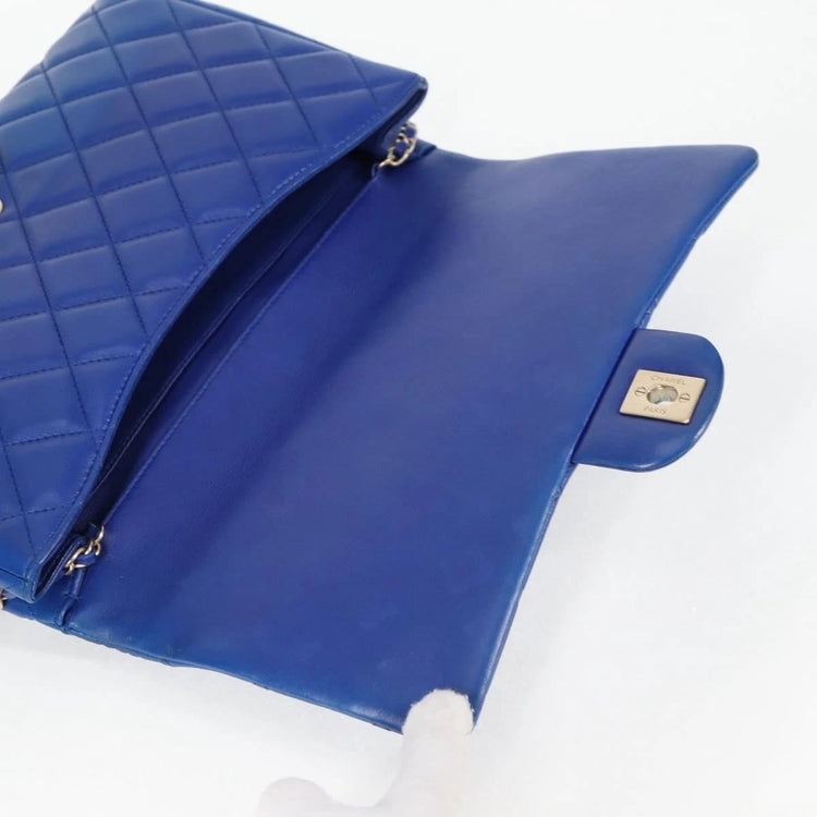 2012 Chanel Cobalt Blue Flap Bag