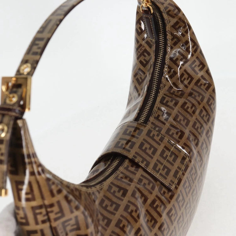 Vintage Fendi PVC Crescent Shoulder Bag