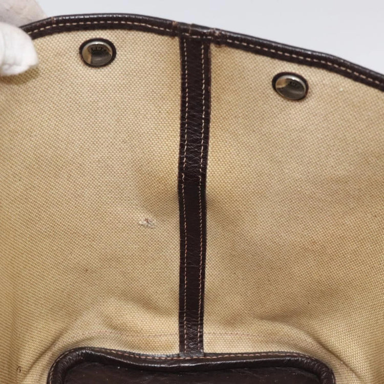 Vintage Hermes Worn In Canvas Garden Party Tote