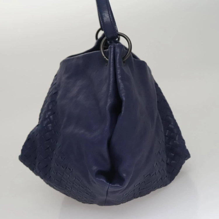 Vintage Bottega Veneta Navy Blue Dumpling Shoulder Bag