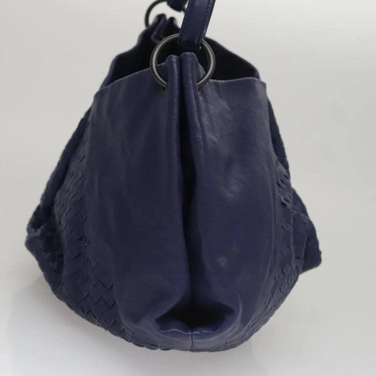 Vintage Bottega Veneta Navy Blue Dumpling Shoulder Bag