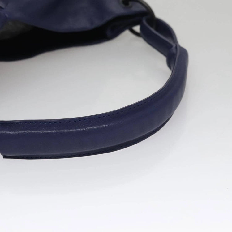 Vintage Bottega Veneta Navy Blue Dumpling Shoulder Bag