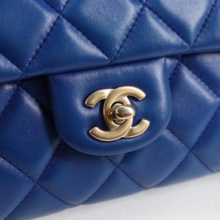2012 Chanel Cobalt Blue Flap Bag