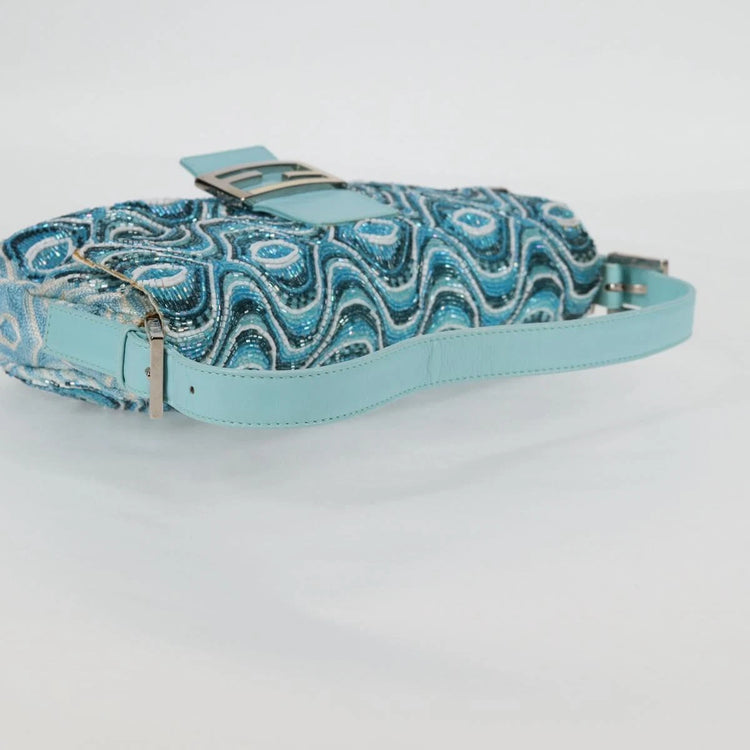 Vinage 2004 Fendi Turquoise Beaded Baguette