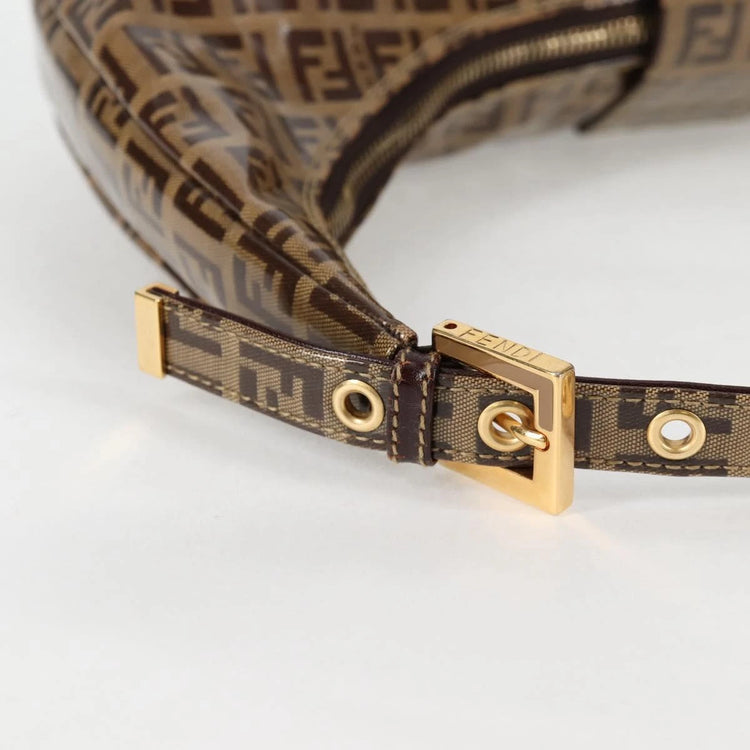 Vintage Fendi PVC Crescent Shoulder Bag