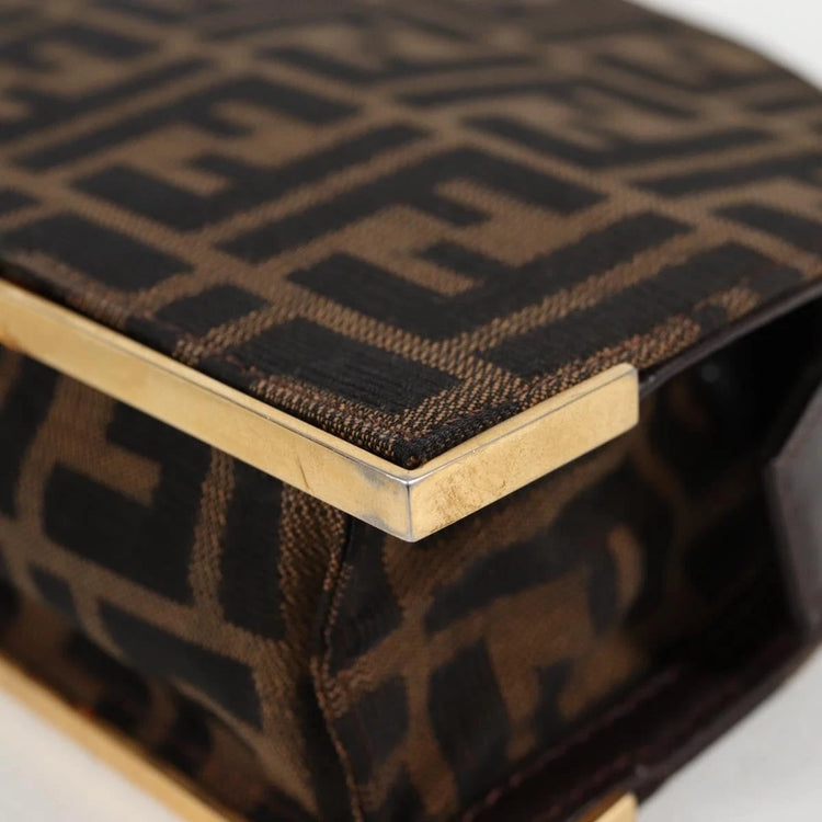Vintage Fendi Canvas Crescent Clutch