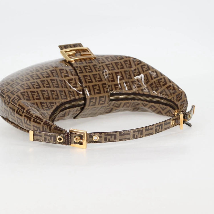 Vintage Fendi PVC Crescent Shoulder Bag
