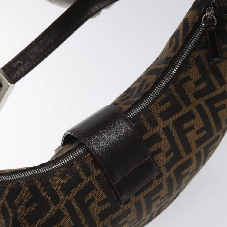 Vintage Fendi Zucca Canvas Hobo Shoulder Bag