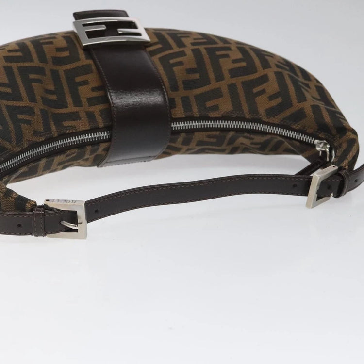 Vintage Fendi Zucca Canvas Hobo Shoulder Bag