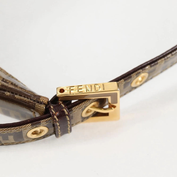 Vintage Fendi PVC Crescent Shoulder Bag