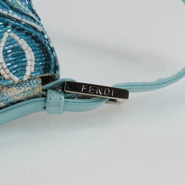 Vinage 2004 Fendi Turquoise Beaded Baguette