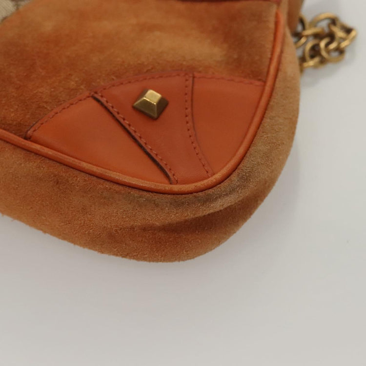 Vintage Gucci Orange Suede Small Chain Bag