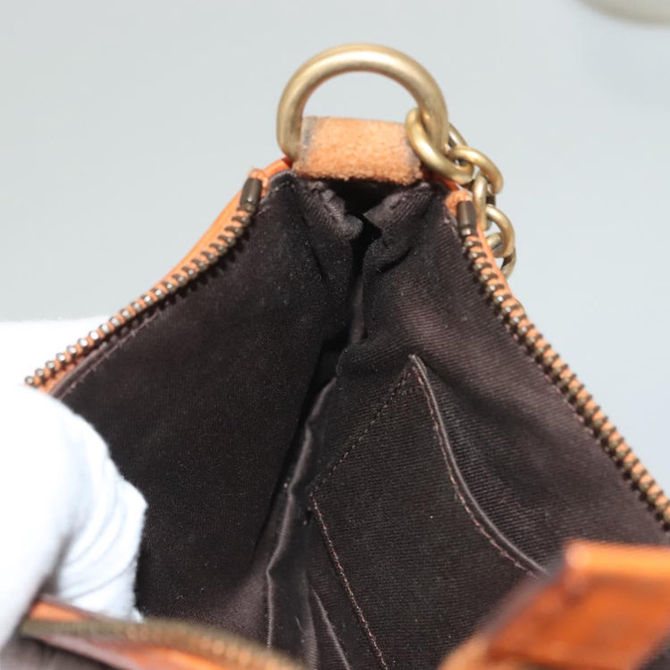 Vintage Gucci Orange Suede Small Chain Bag