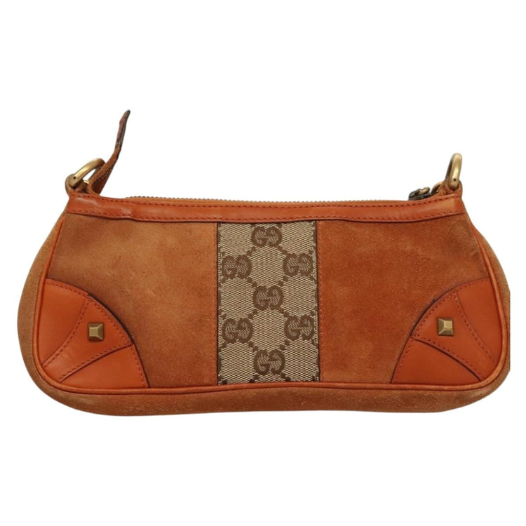 Vintage Gucci Orange Suede Small Chain Bag