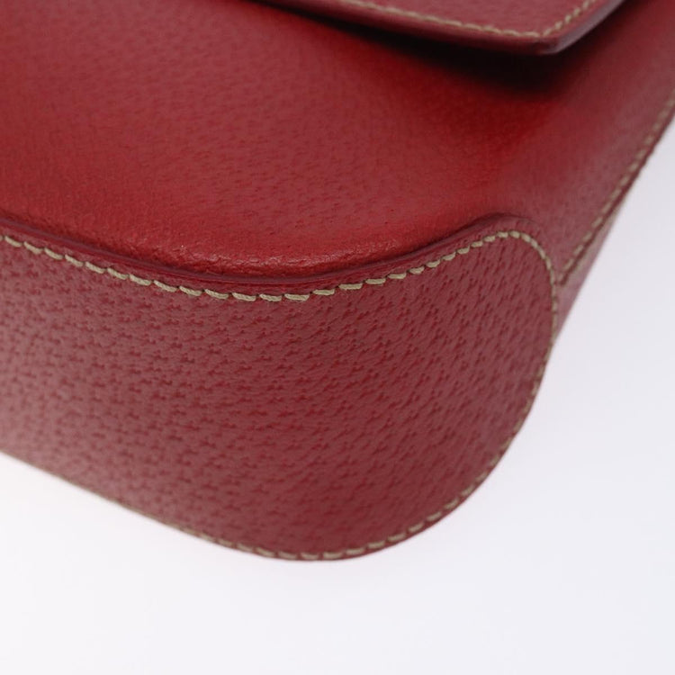 Vintage Ferragamo Red Leather Shoulder Bag