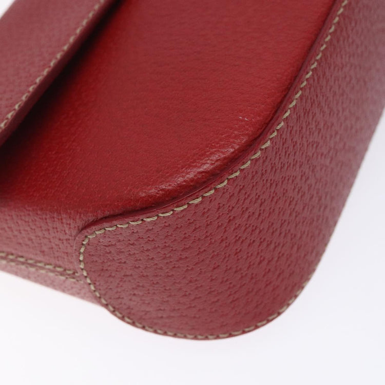 Vintage Ferragamo Red Leather Shoulder Bag