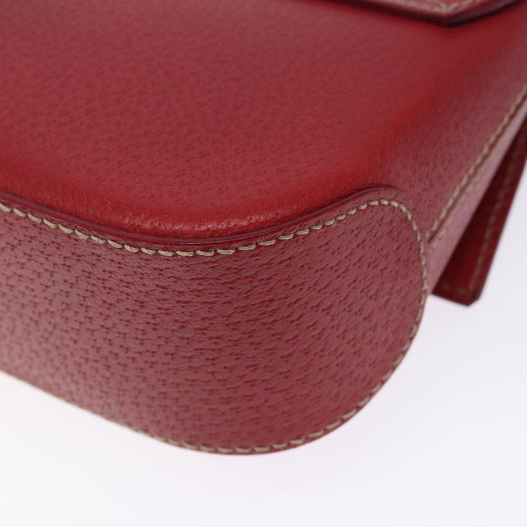 Vintage Ferragamo Red Leather Shoulder Bag