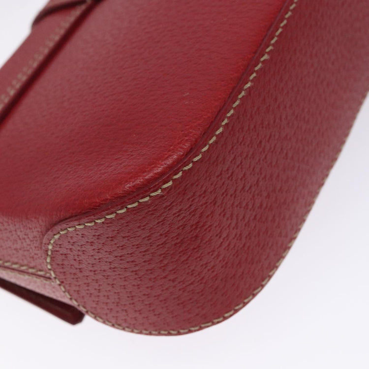 Vintage Ferragamo Red Leather Shoulder Bag