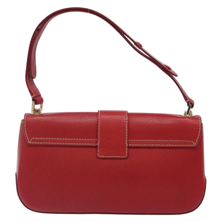 Vintage Ferragamo Red Leather Shoulder Bag