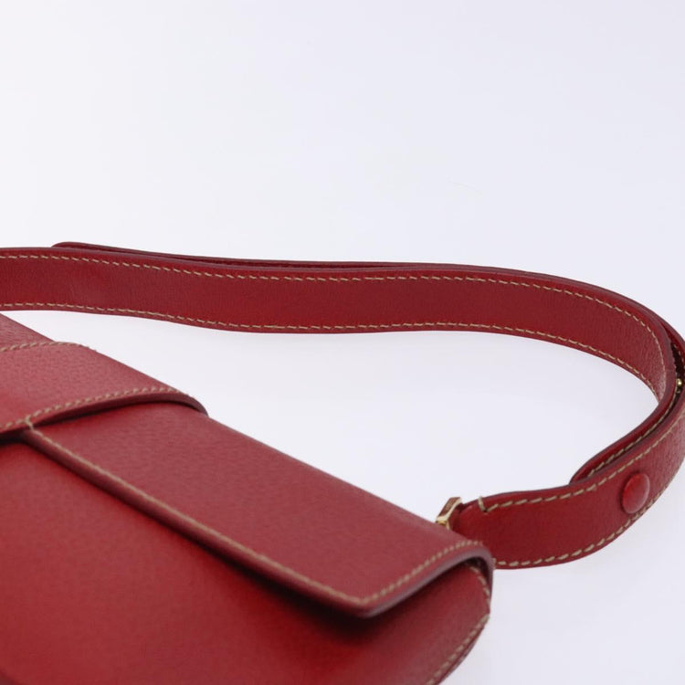 Vintage Ferragamo Red Leather Shoulder Bag