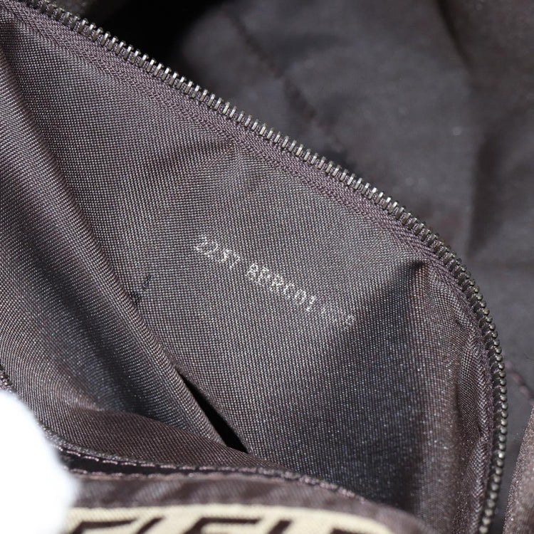 Vintage Fendi Zucchino Canvas Mamma Baguette Shoulder Bag