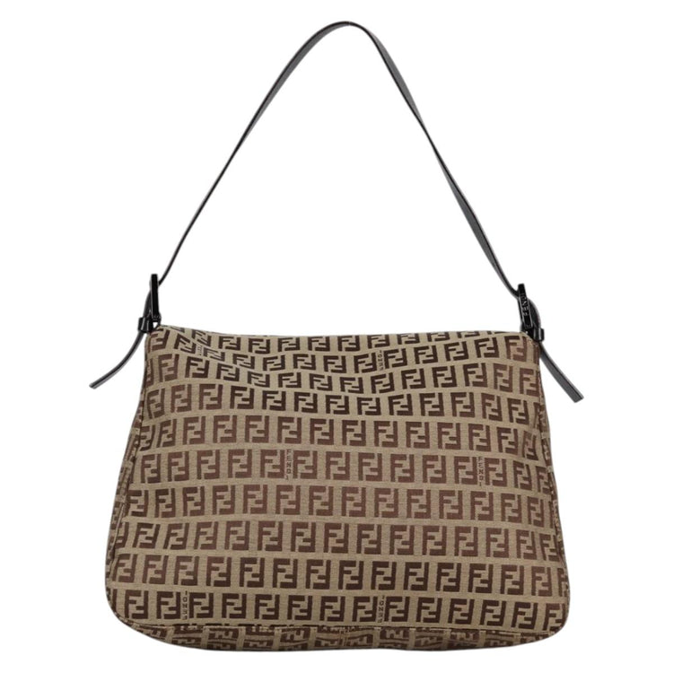 Vintage Fendi Zucchino Canvas Mamma Baguette Shoulder Bag