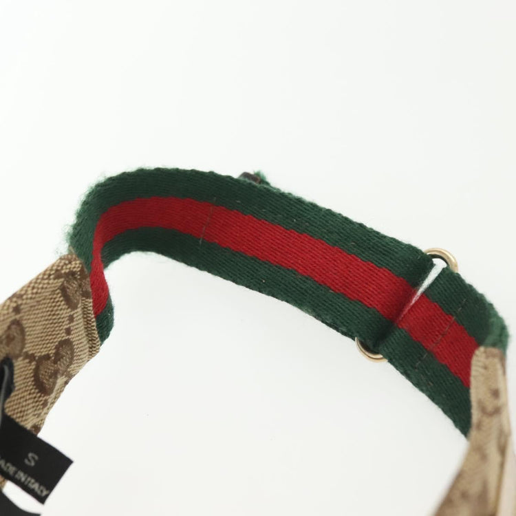 Vintage Gucci GG Canvas Web Sherry Line Sun Visor
