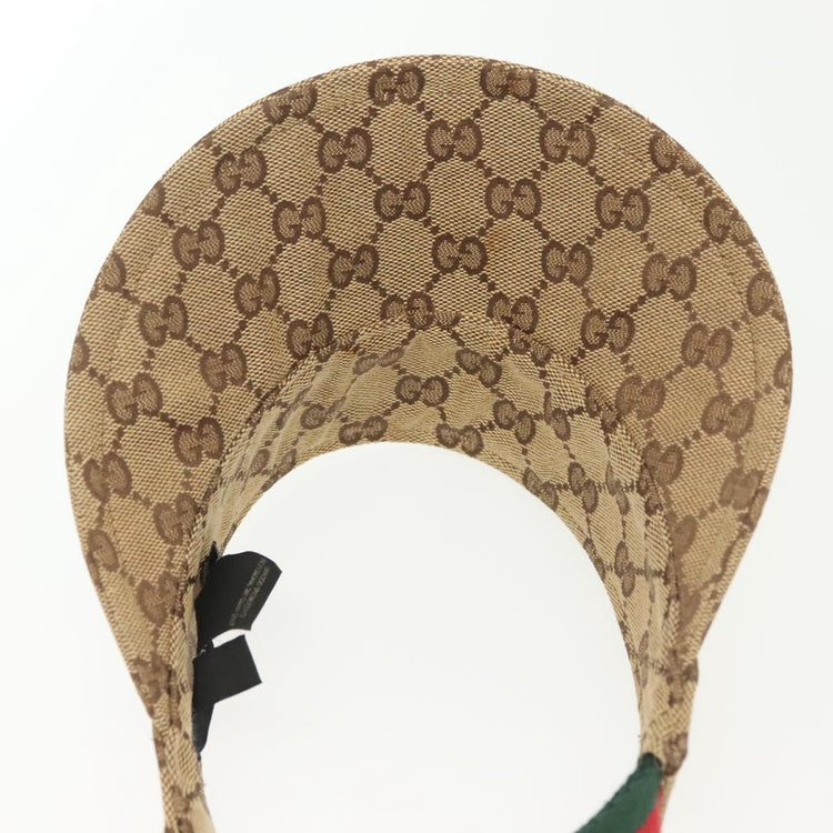 Vintage Gucci GG Canvas Web Sherry Line Sun Visor