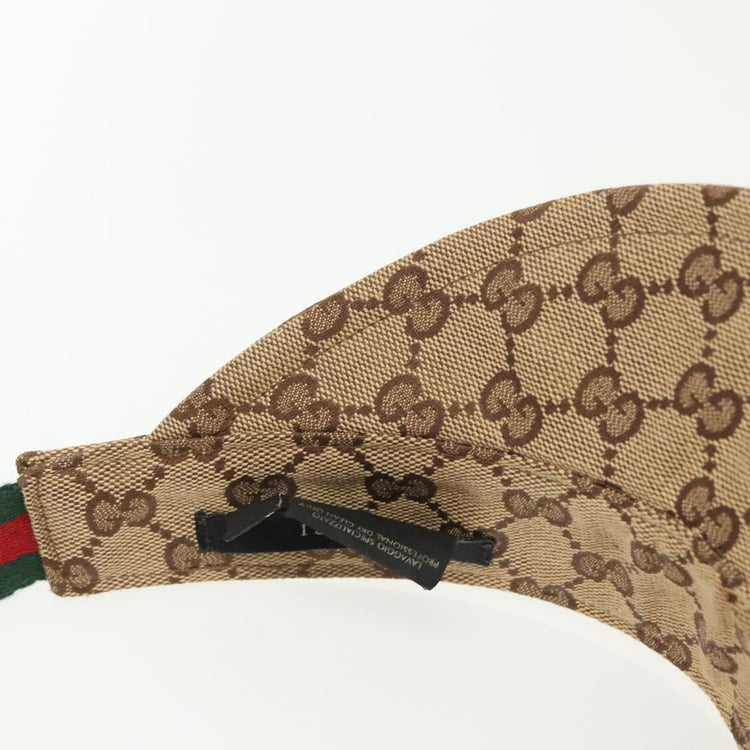 Vintage Gucci GG Canvas Web Sherry Line Sun Visor