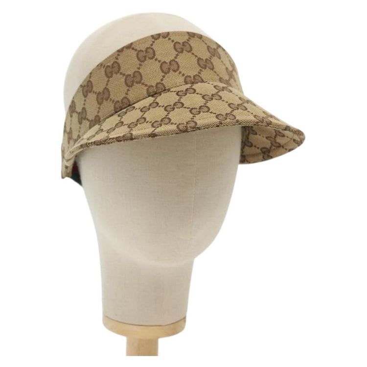 Vintage Gucci GG Canvas Web Sherry Line Sun Visor