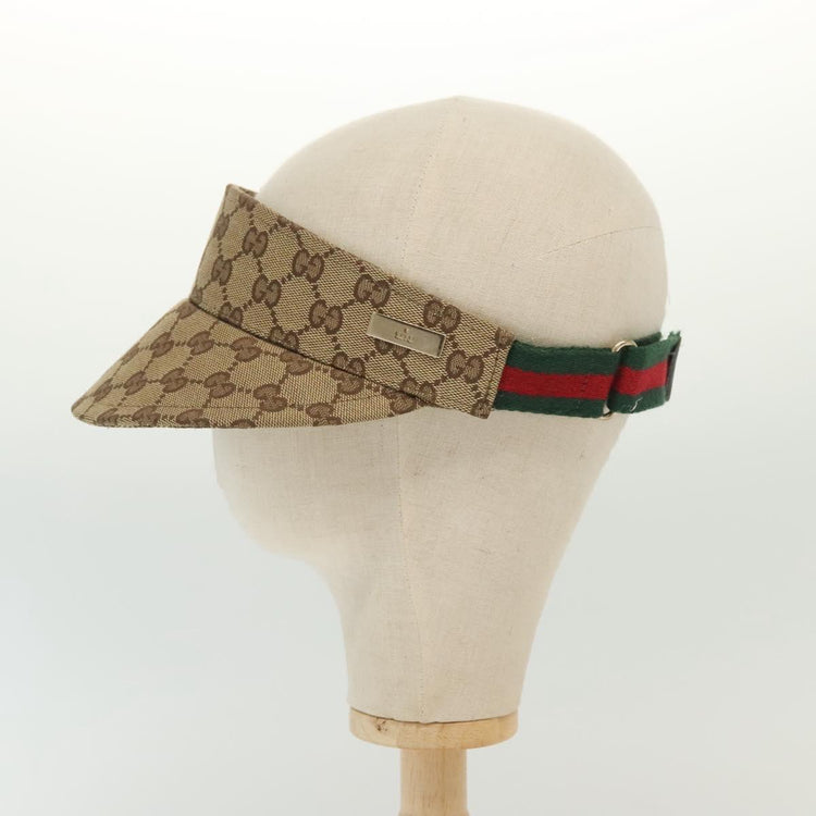 Vintage Gucci GG Canvas Web Sherry Line Sun Visor