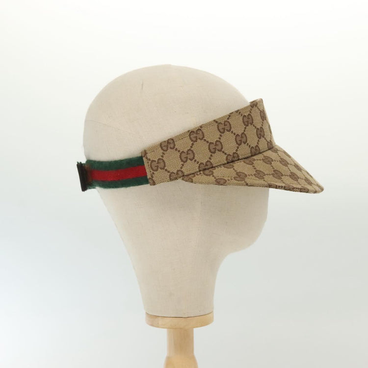 Vintage Gucci GG Canvas Web Sherry Line Sun Visor