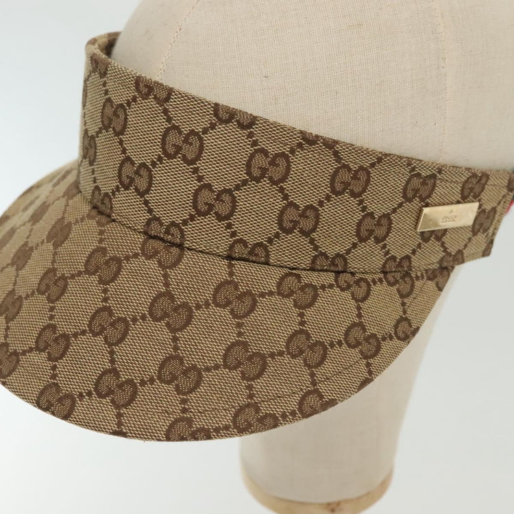 Vintage Gucci GG Canvas Web Sherry Line Sun Visor