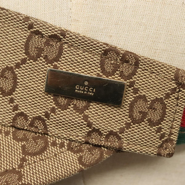 Vintage Gucci GG Canvas Web Sherry Line Sun Visor