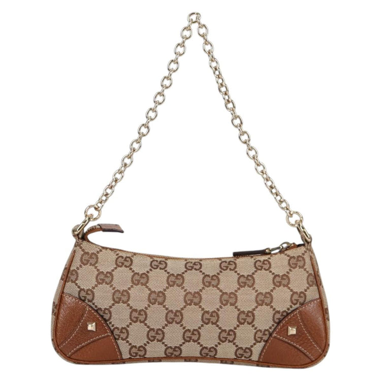 Vintage Gucci GG Canvas Chain Accessory Pouch