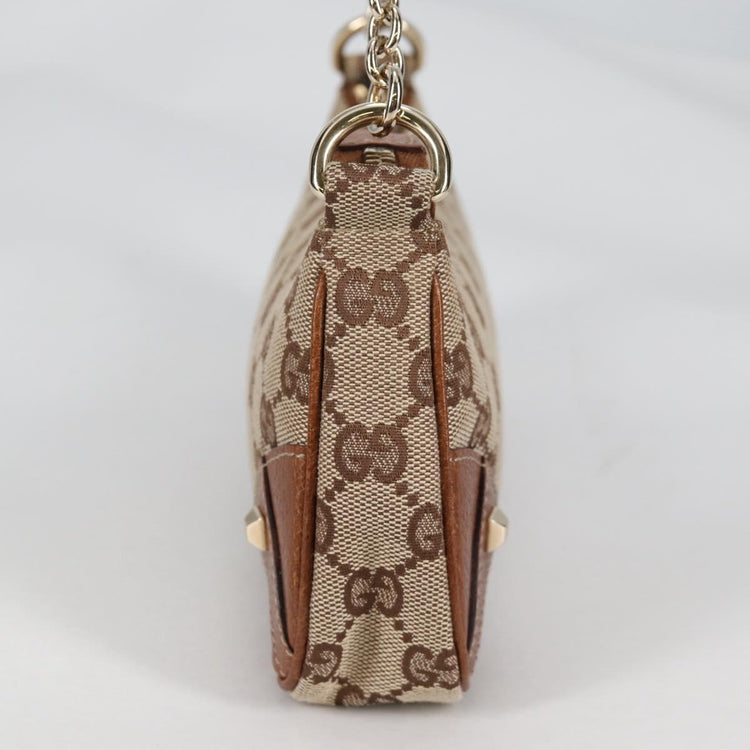 Vintage Gucci GG Canvas Chain Accessory Pouch