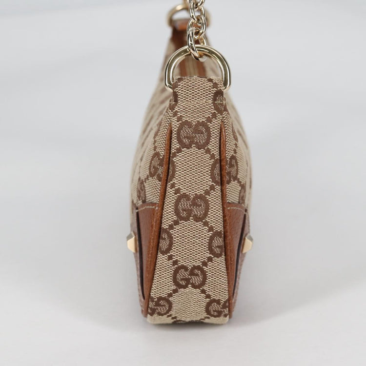 Vintage Gucci GG Canvas Chain Accessory Pouch